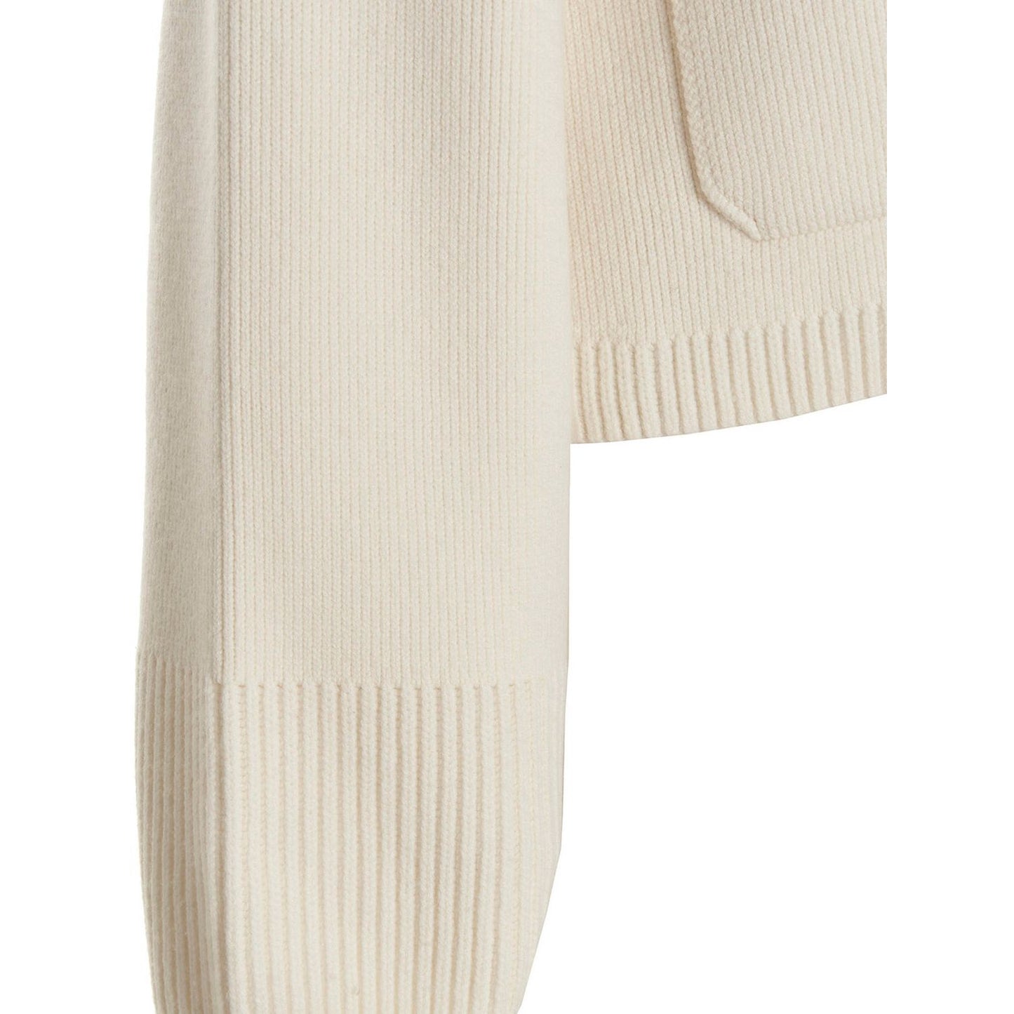 Khaite White Cashmere Cardigan