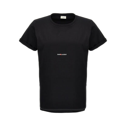 Saint Laurent Black Cotton T-Shirt