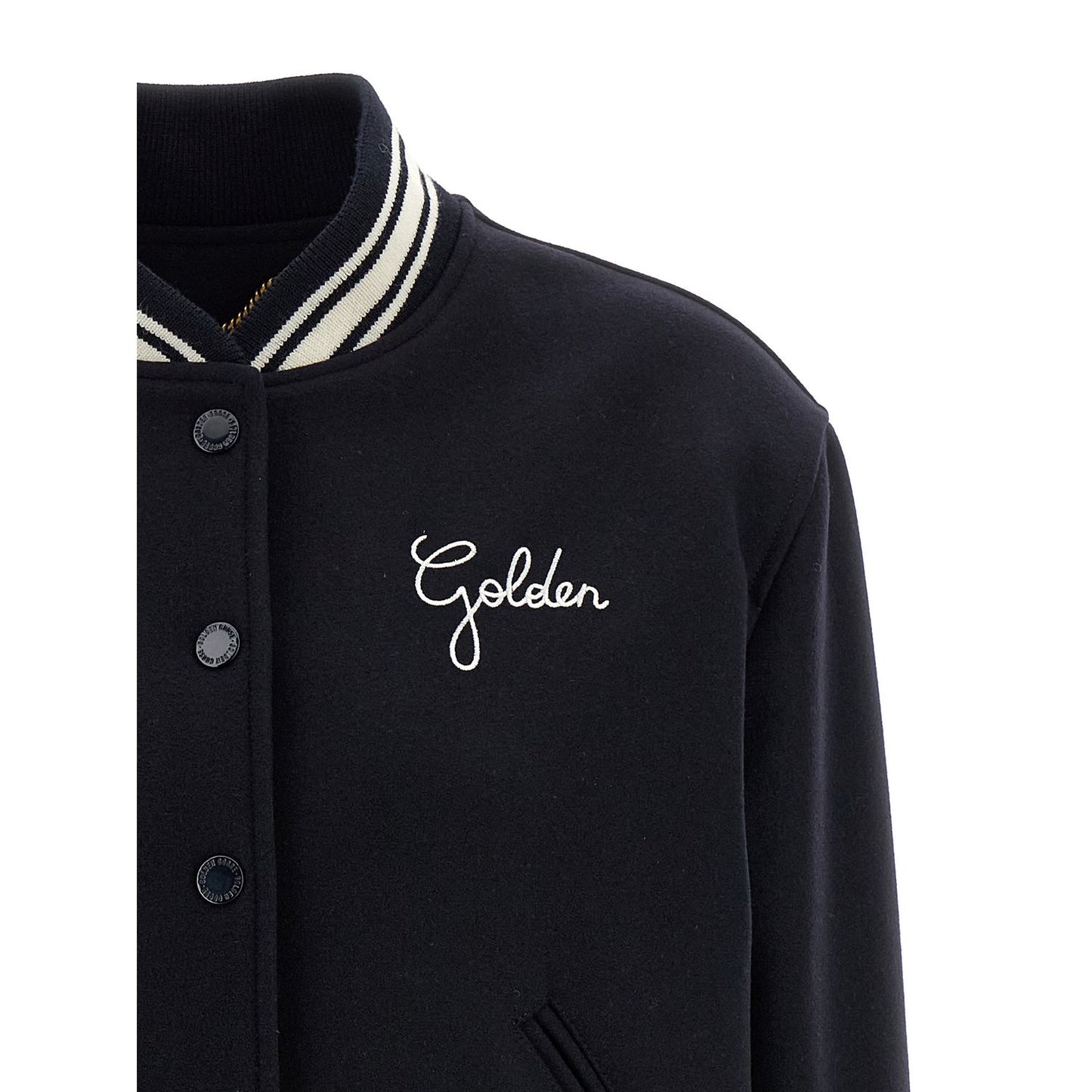 Golden Goose Blue Virgin Wool Bomber