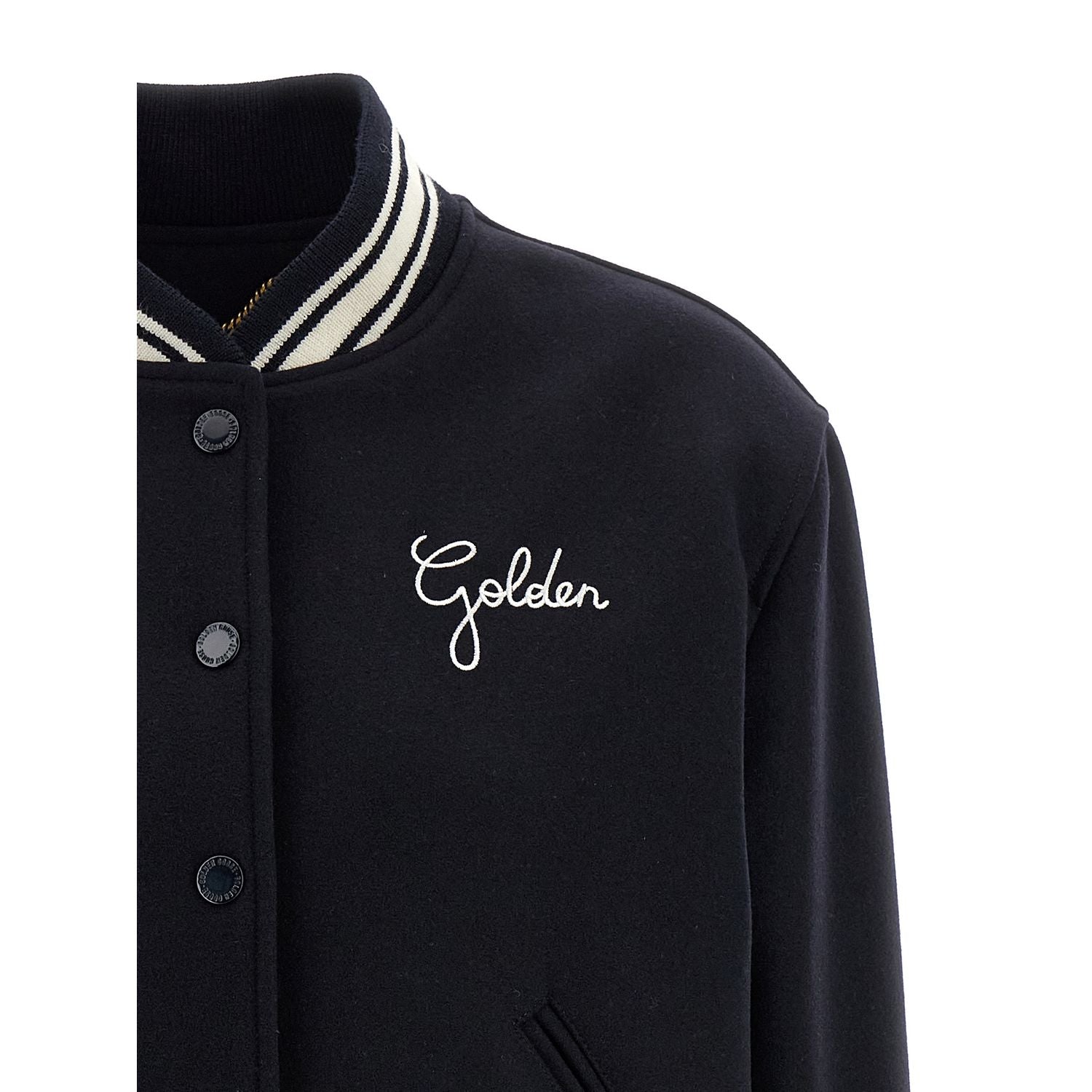 Golden Goose Blue Virgin Wool Bomber