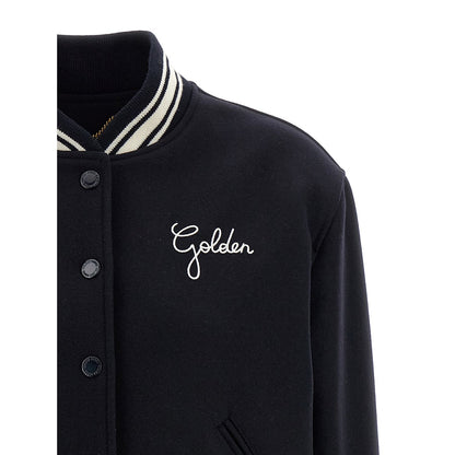 Golden Goose Blue Virgin Wool Bomber