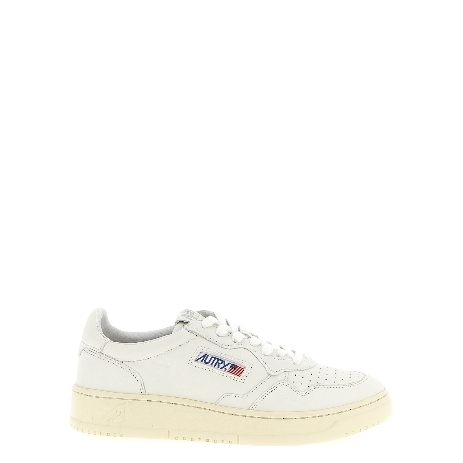 Autry White Goatskin Low Top Sneakers