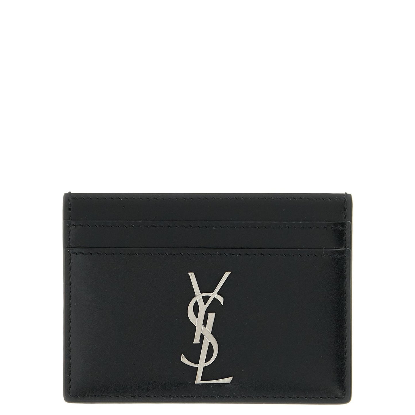 Saint Laurent Black Calfskin Cardholder