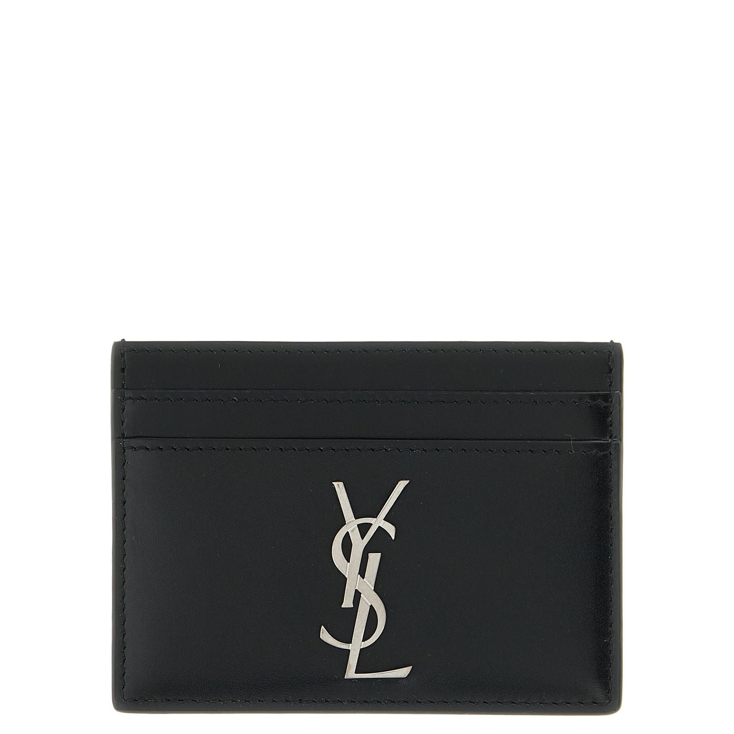 Saint Laurent Black Calfskin Cardholder