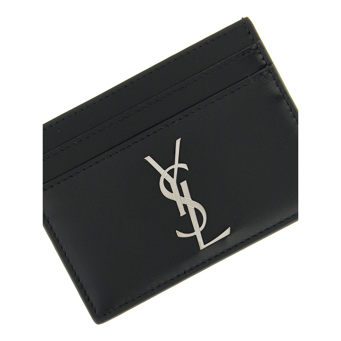 Saint Laurent Black Calfskin Cardholder