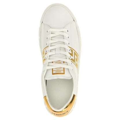Versace Gold Polyamide Low Top Sneakers