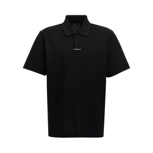 Givenchy Black Cotton Polo Shirt