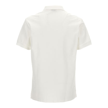 Burberry White Cotton Polo Shirt