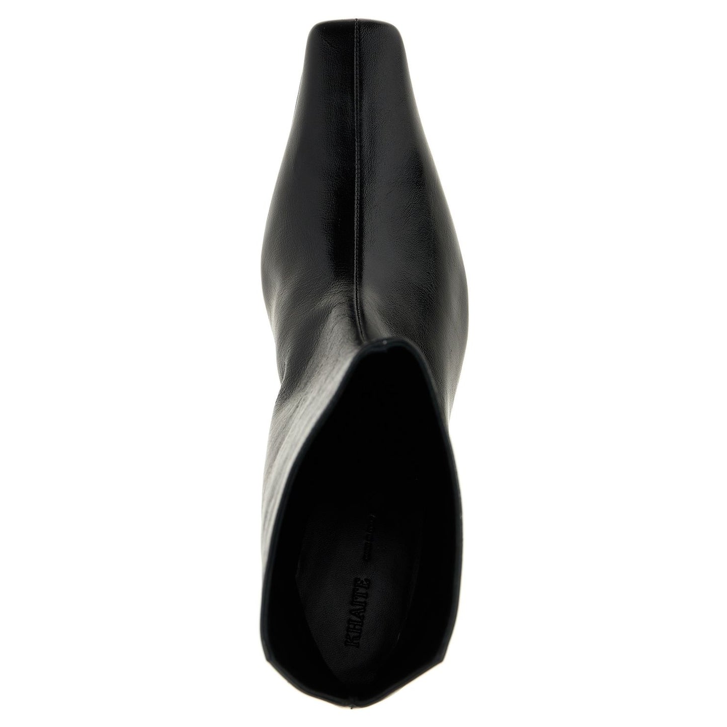 Khaite Black Calfskin Ankle Boots