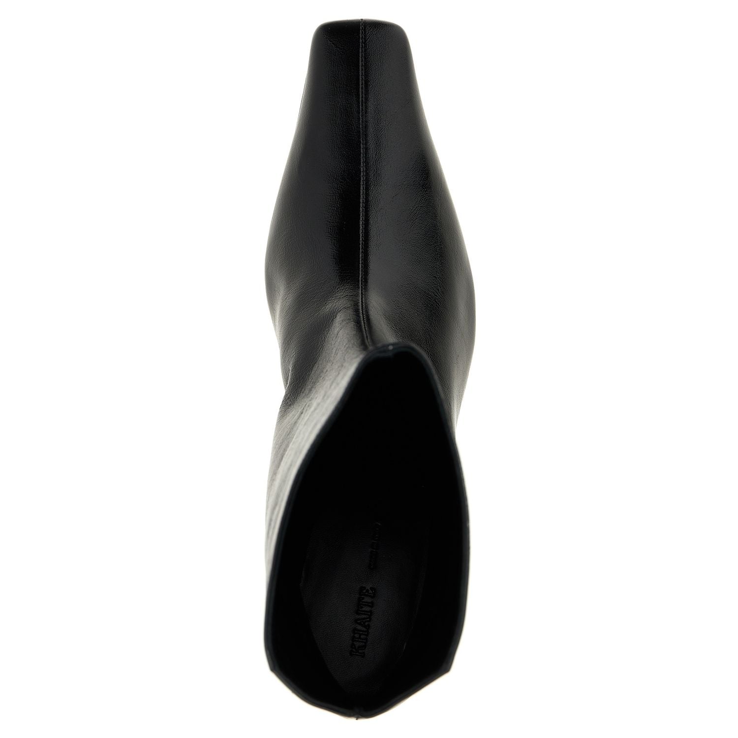Khaite Black Calfskin Ankle Boots
