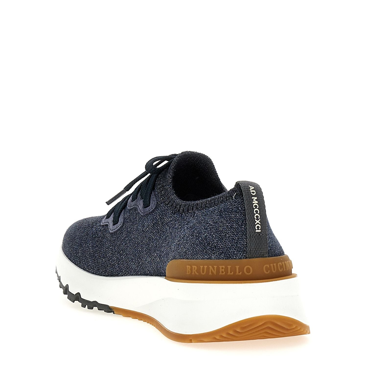 Brunello Cucinelli Blue Cotton Athletic Sneakers