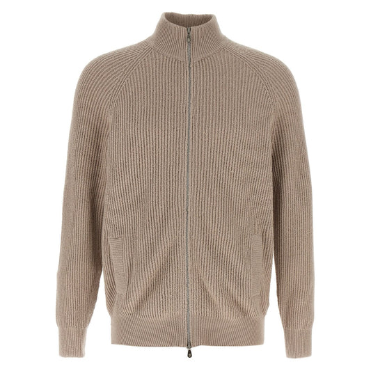 Brunello Cucinelli Beige Cotton Cardigan