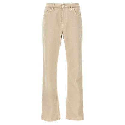Burberry Beige Cotton Casual Pants