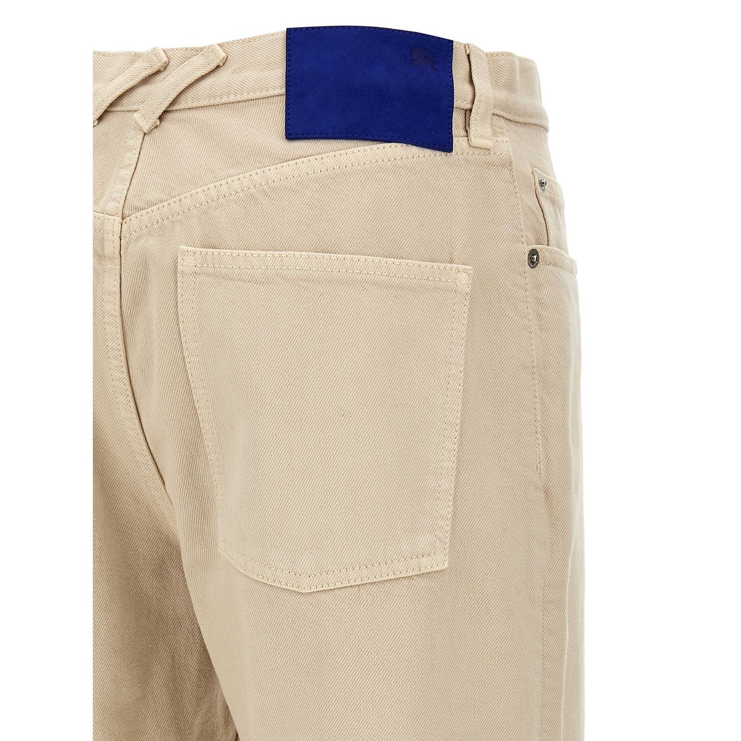 Burberry Beige Cotton Casual Pants