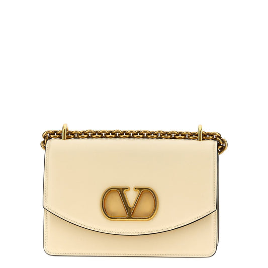 Valentino Garavani White Calfskin Shoulder Bag