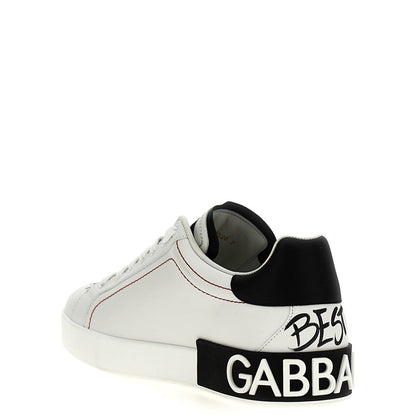 Dolce & Gabbana Bicolor Calfskin Sneakers