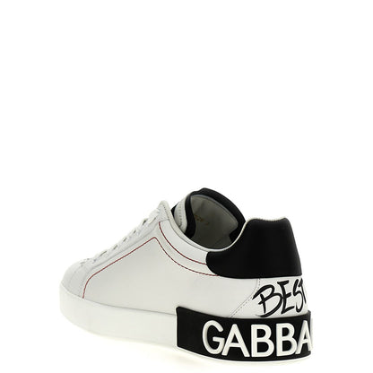 Dolce & Gabbana Bicolor Calfskin Sneakers