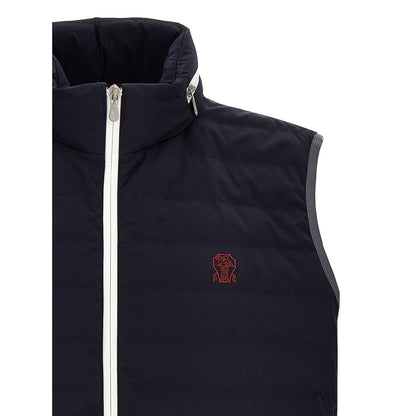 Brunello Cucinelli Blue Polyamide Coat