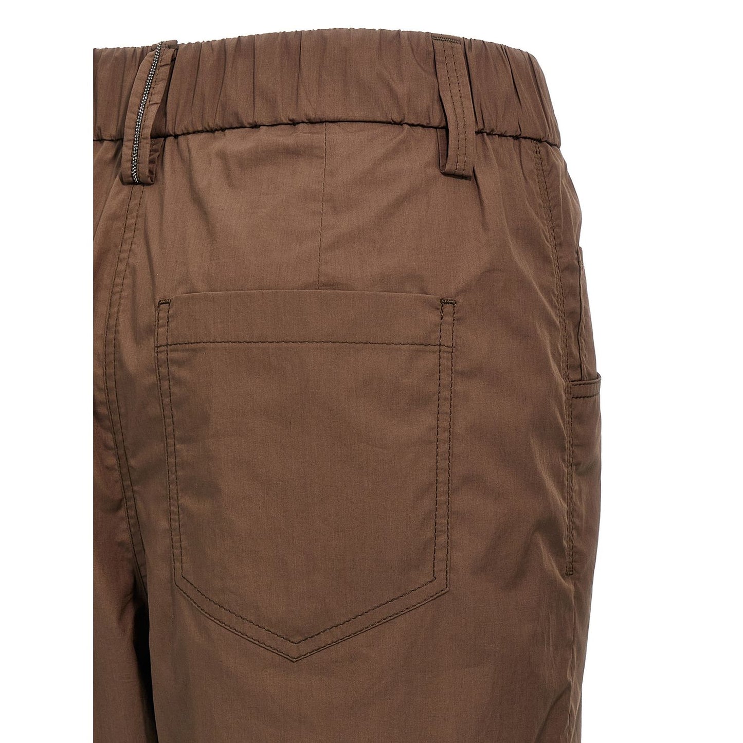 Brunello Cucinelli Brown Cotton Casual Pants