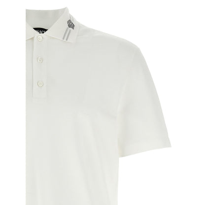 Versace White Cotton Polo Shirt