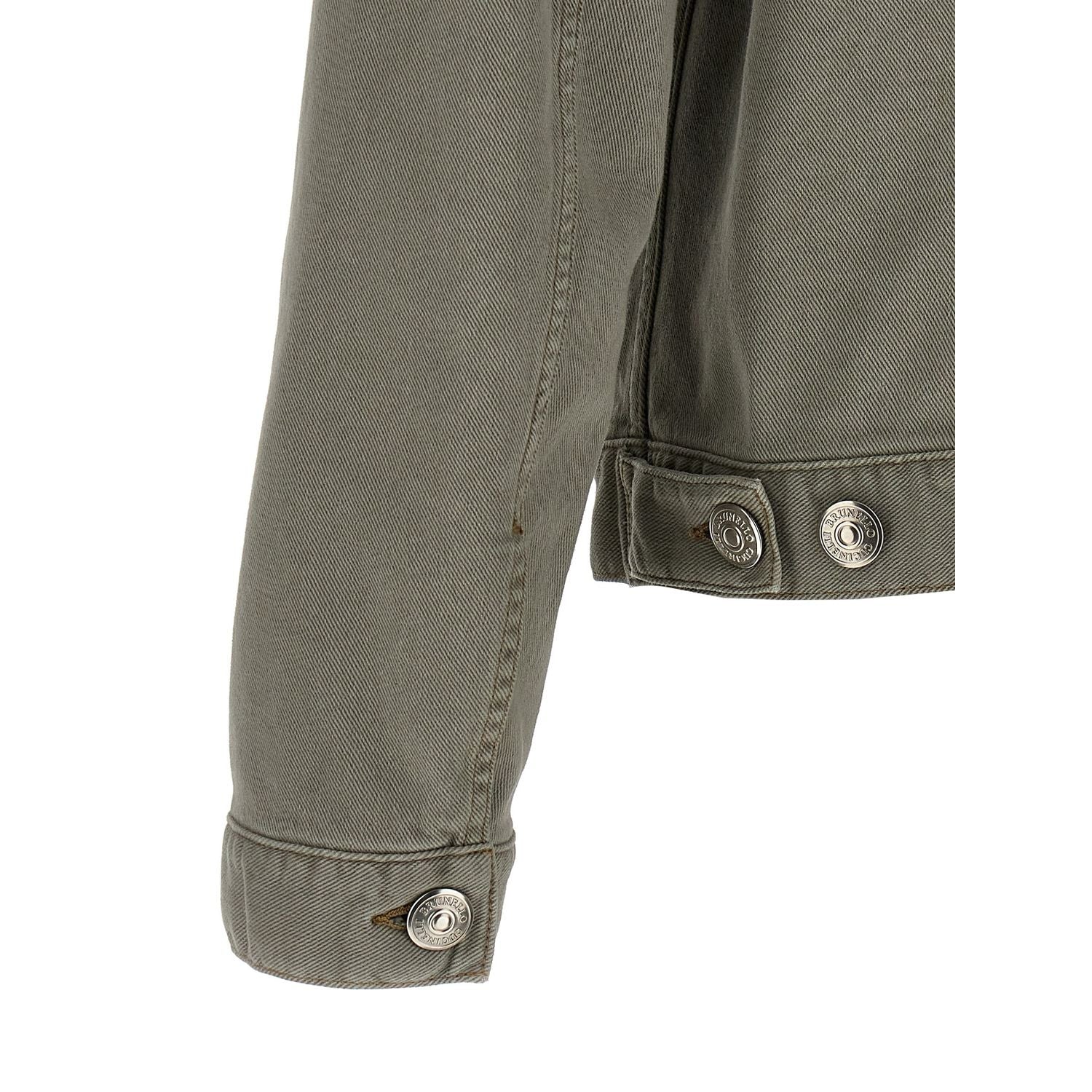 Brunello Cucinelli Gray Cotton Denim Jacket