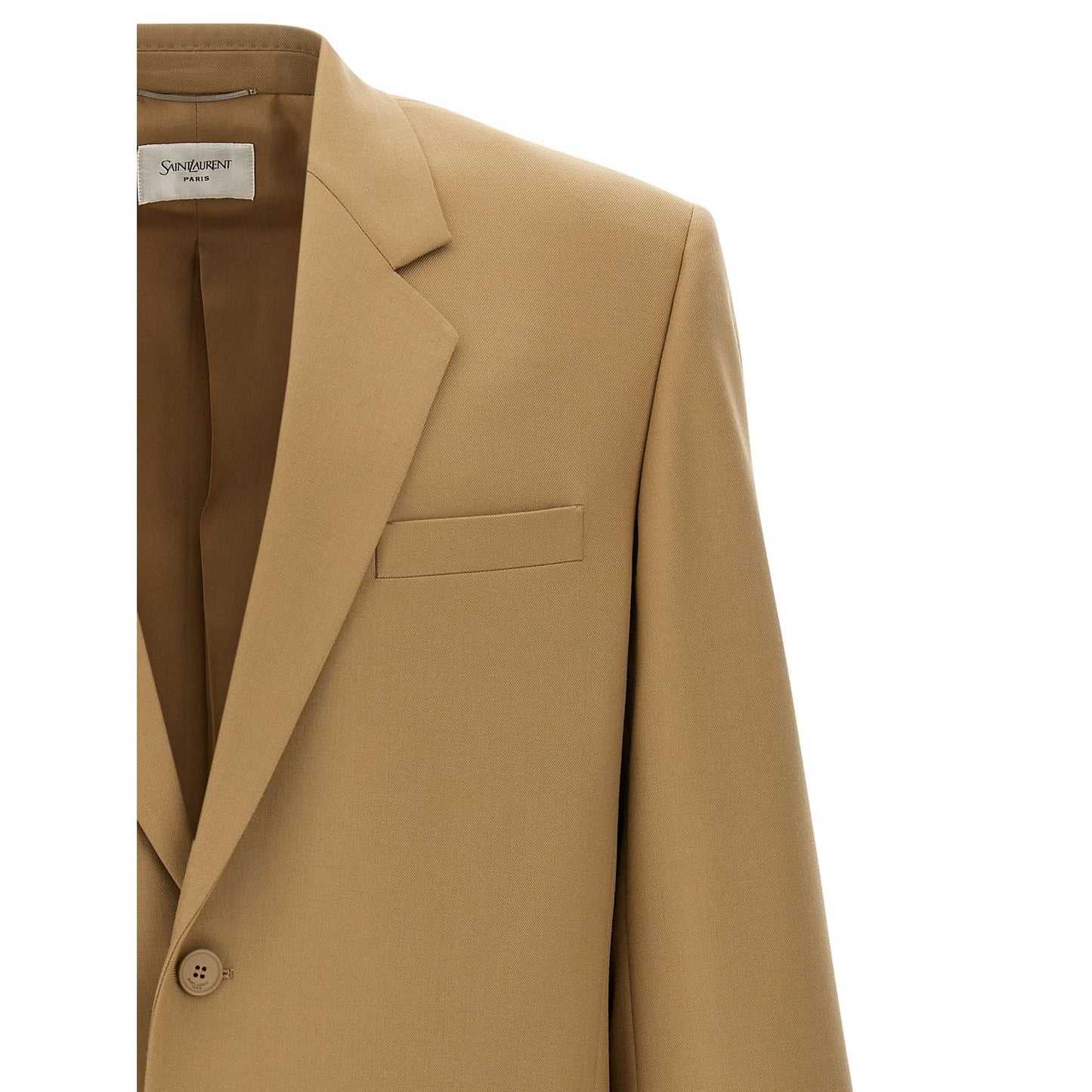 Saint Laurent Beige Wool Blazer