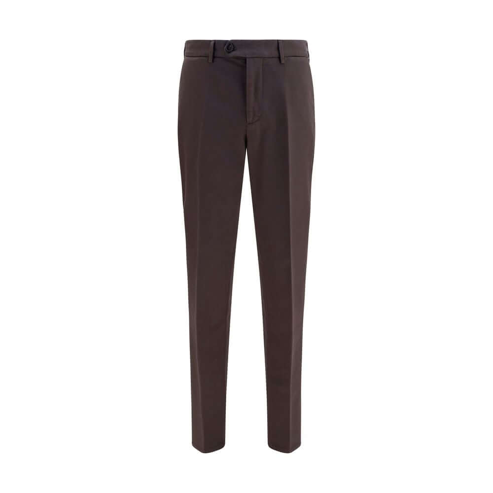 Brunello Cucinelli Brown Cotton Casual Pants