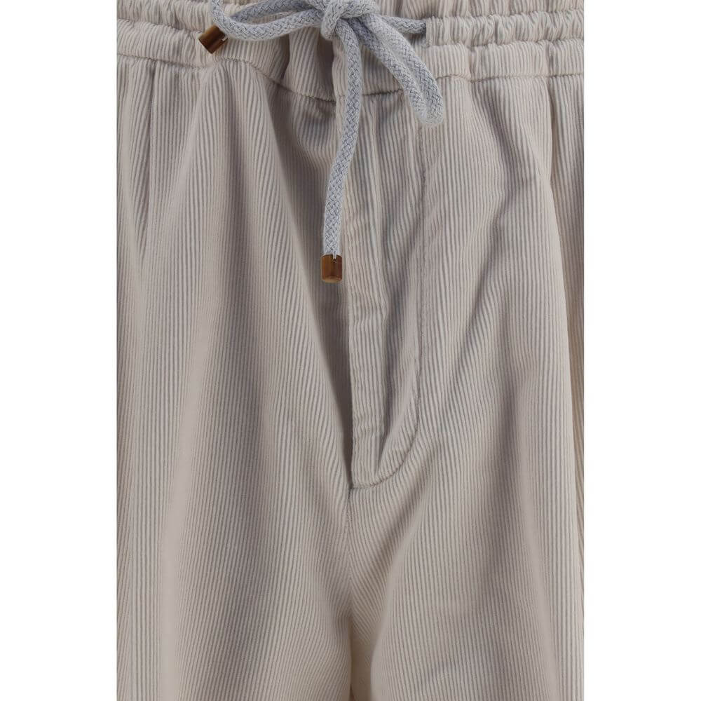 Brunello Cucinelli Beige Cotton Casual Pants