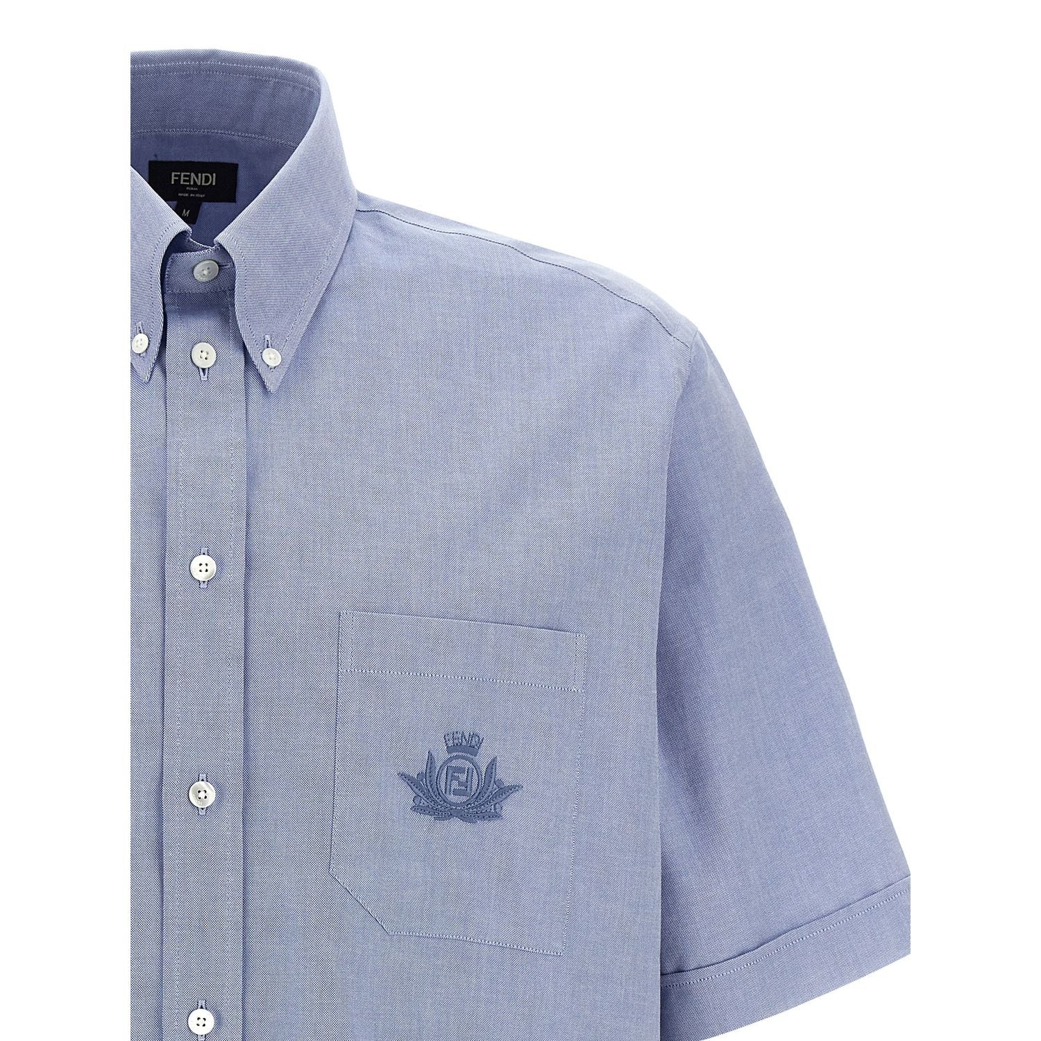 Fendi Blue Cotton Blouse