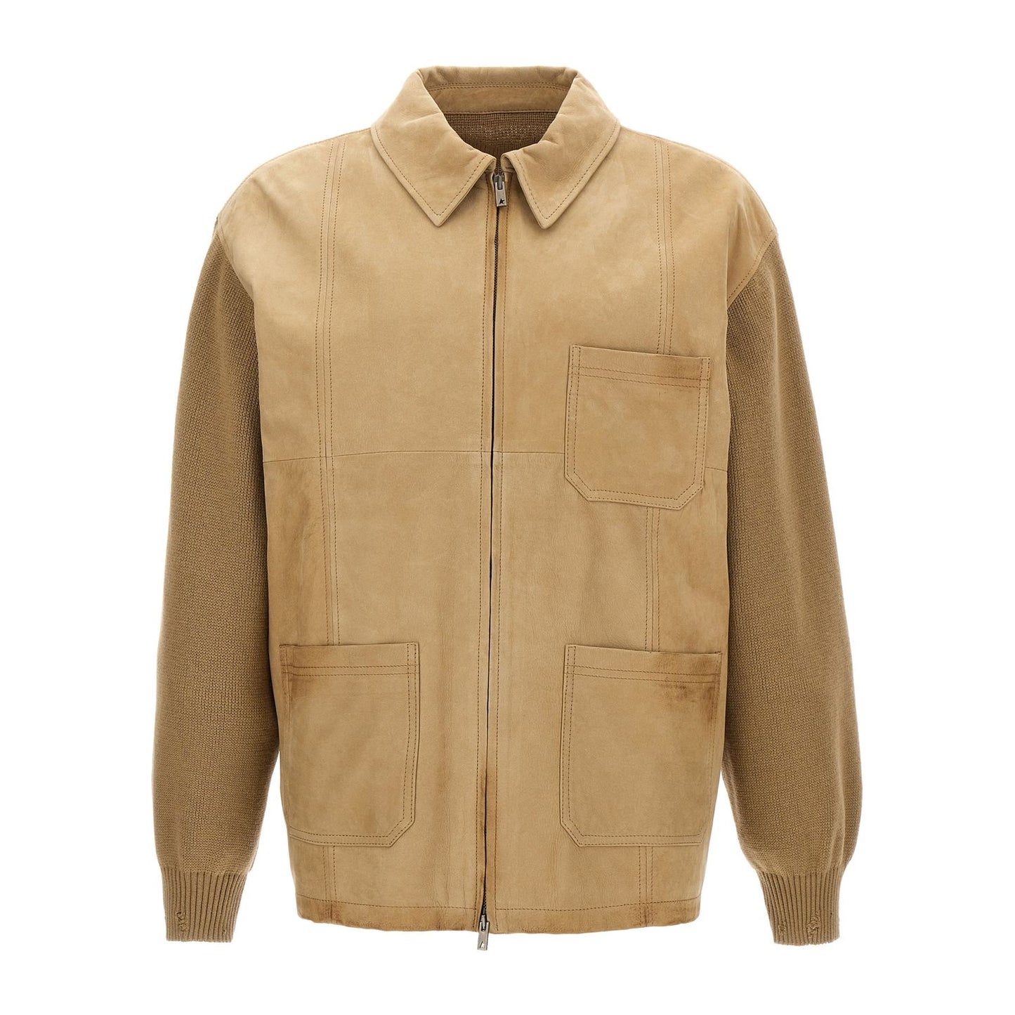 Golden Goose Beige Cowhide Leather Jacket