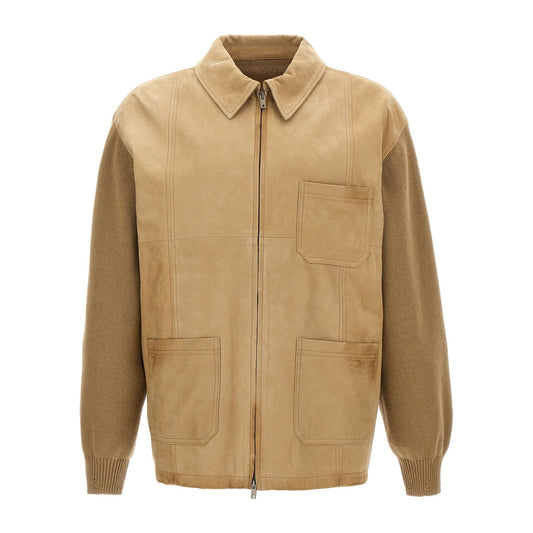 Golden Goose Beige Cowhide Leather Jacket