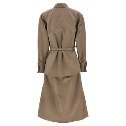 Fendi Gray Cotton Midi Dress