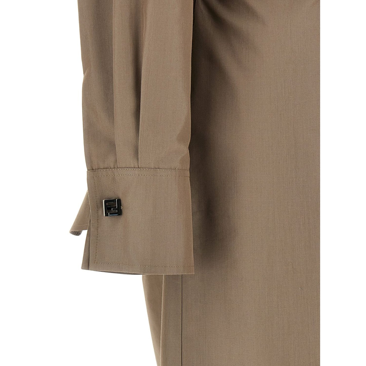 Fendi Gray Cotton Midi Dress