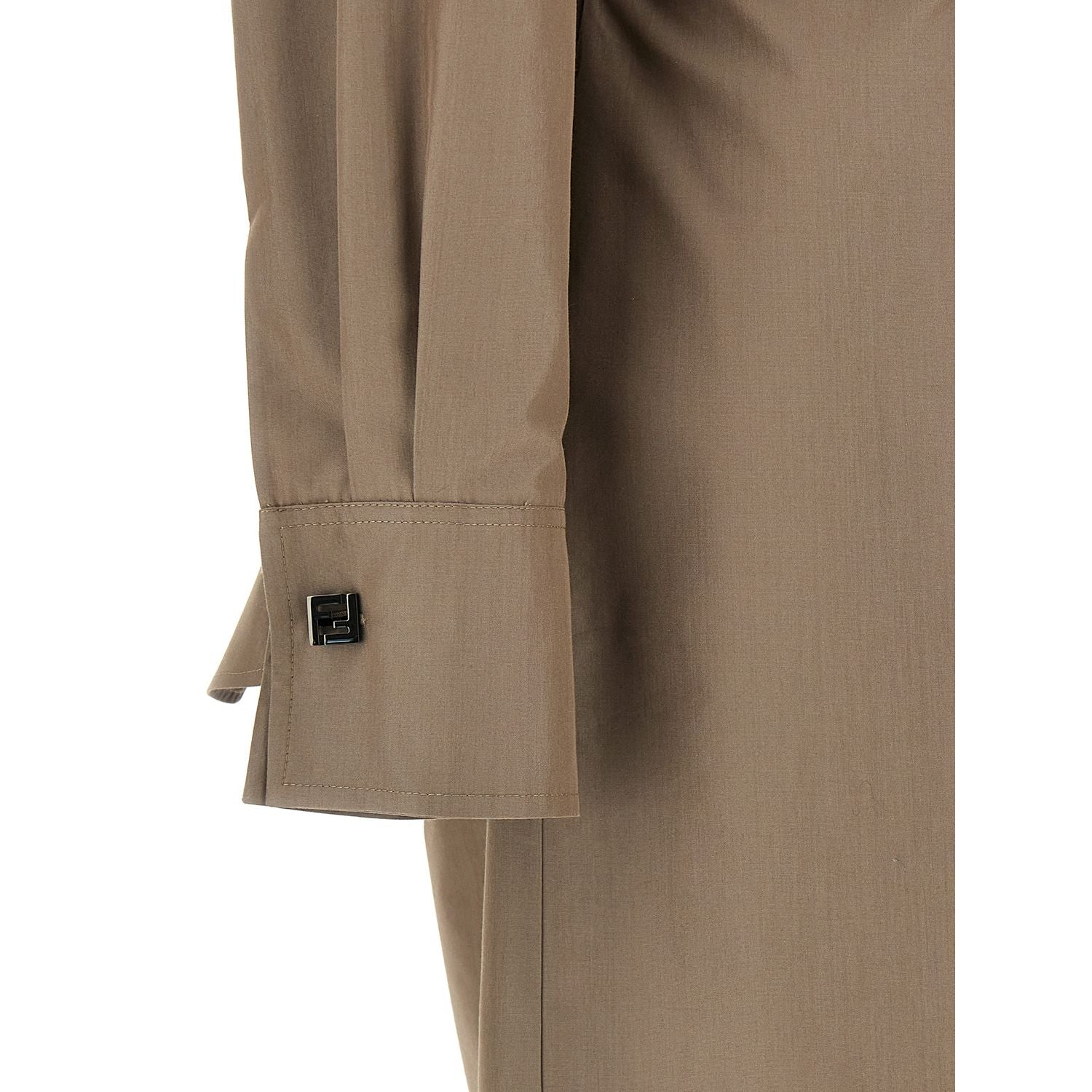 Fendi Gray Cotton Midi Dress