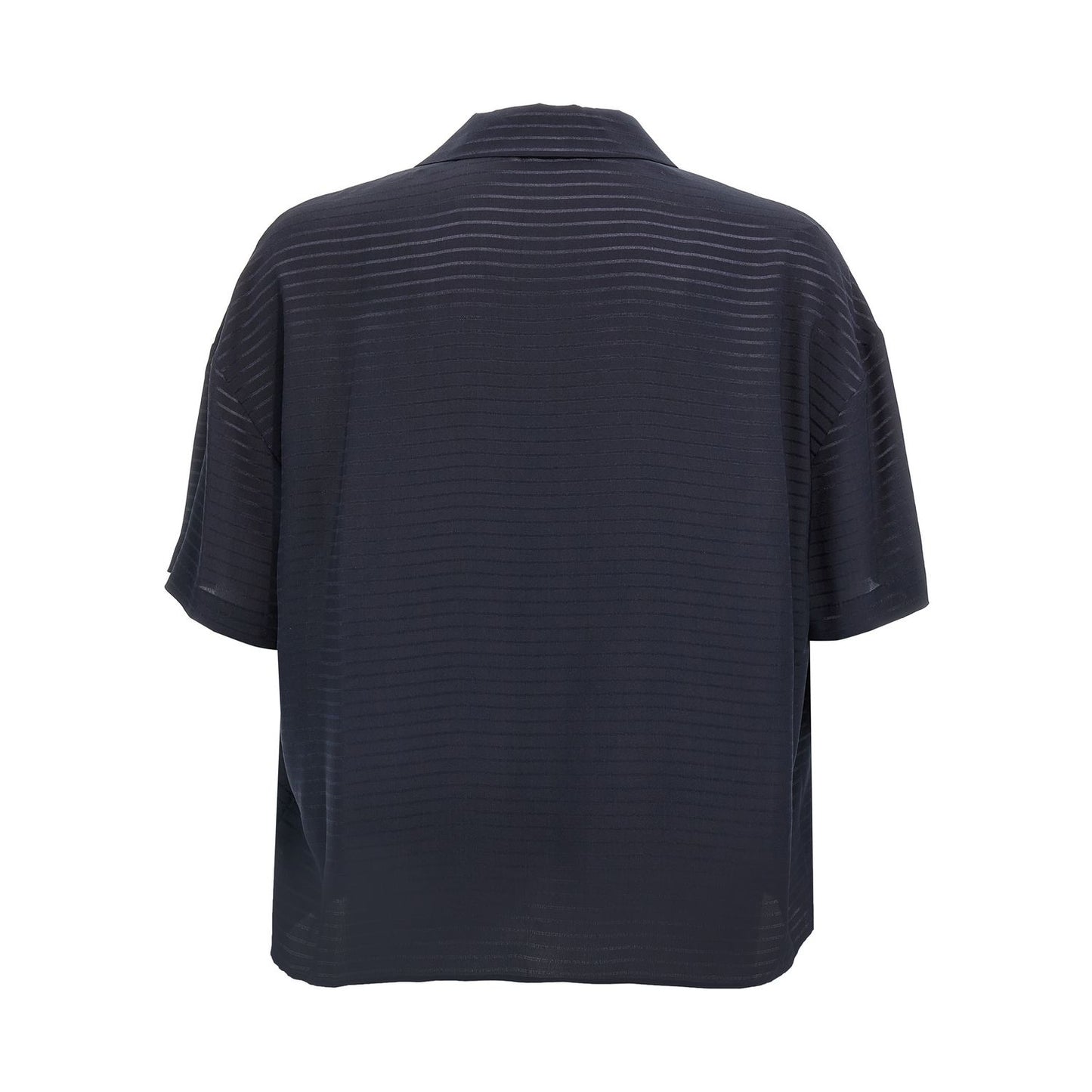 Saint Laurent Blue Silk Polo Shirt