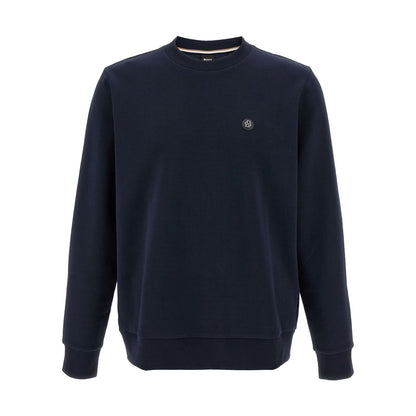 Hugo Boss Blue Cotton Sweatshirt