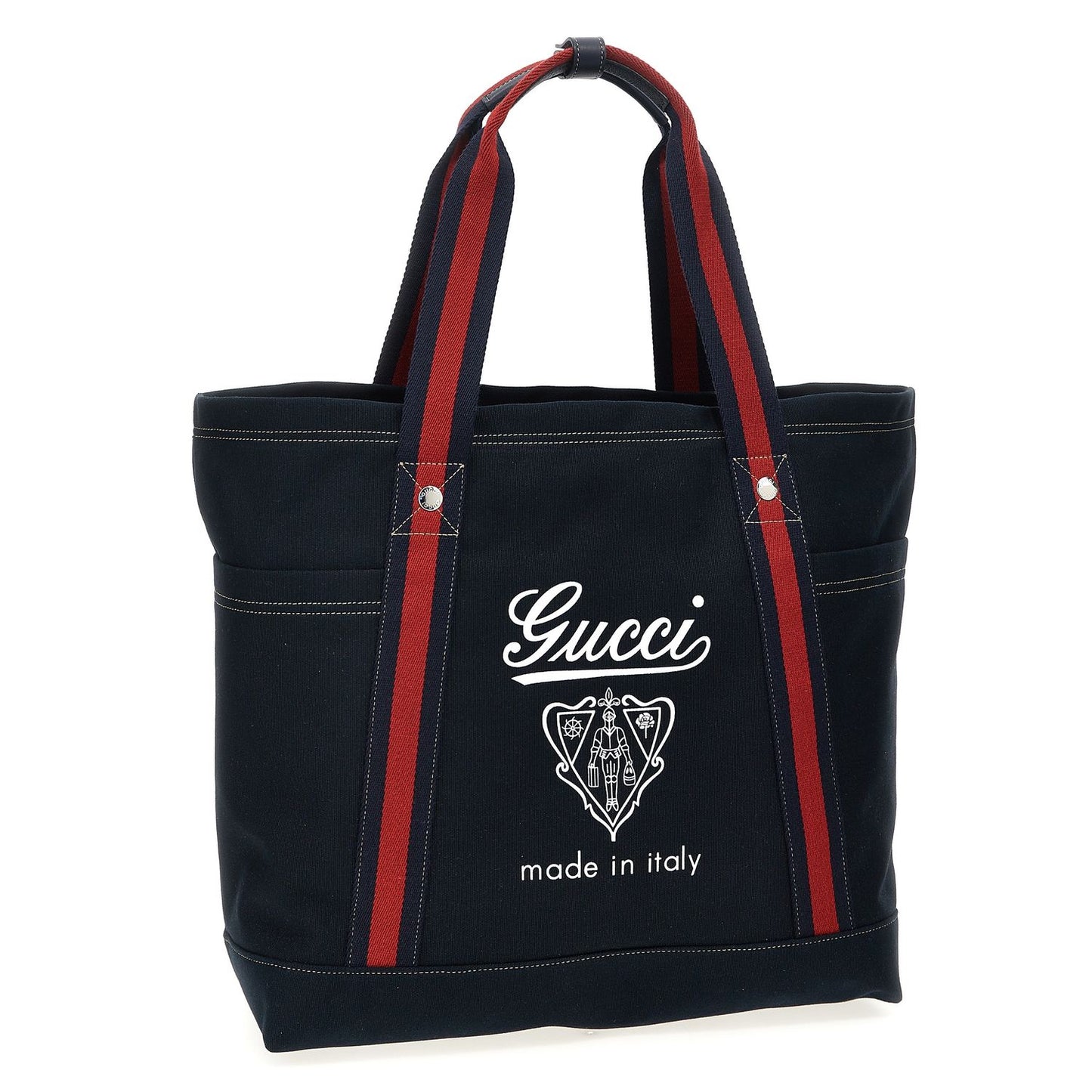 Gucci Blue Cotton Tote Bag