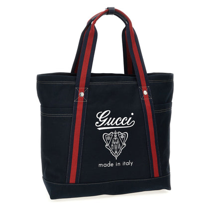 Gucci Blue Cotton Tote Bag