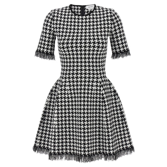 Alexander McQueen Bicolor Viscose Short Dress
