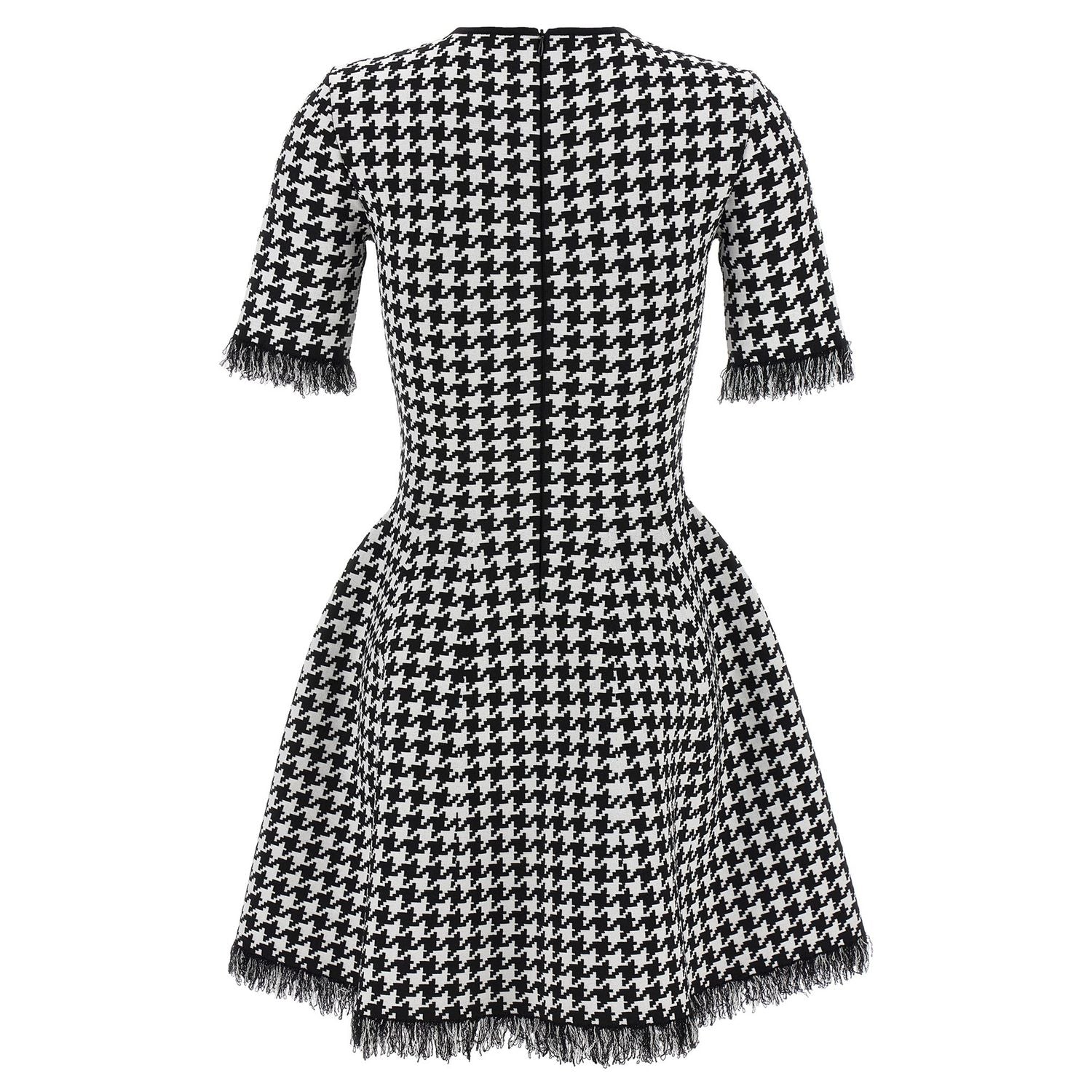 Alexander McQueen Bicolor Viscose Short Dress