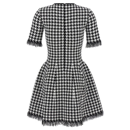 Alexander McQueen Bicolor Viscose Short Dress