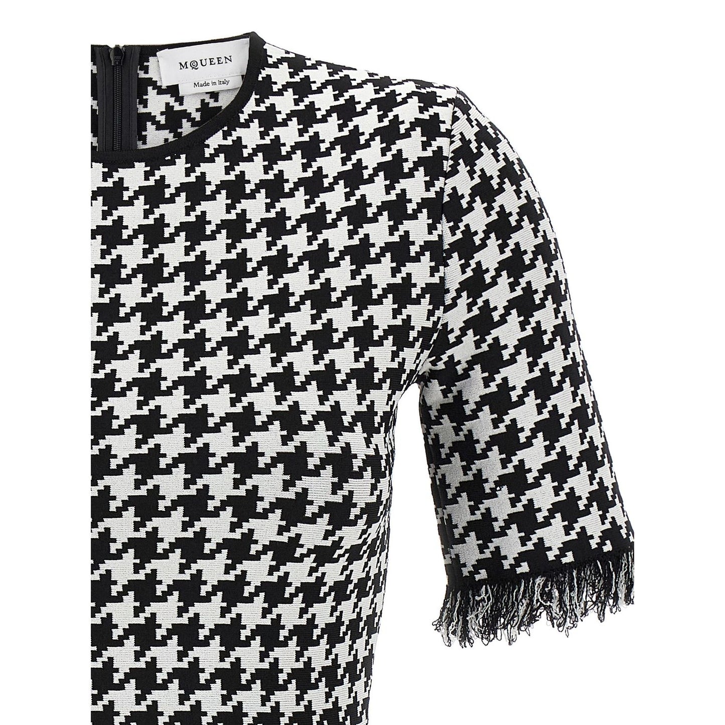 Alexander McQueen Bicolor Viscose Short Dress