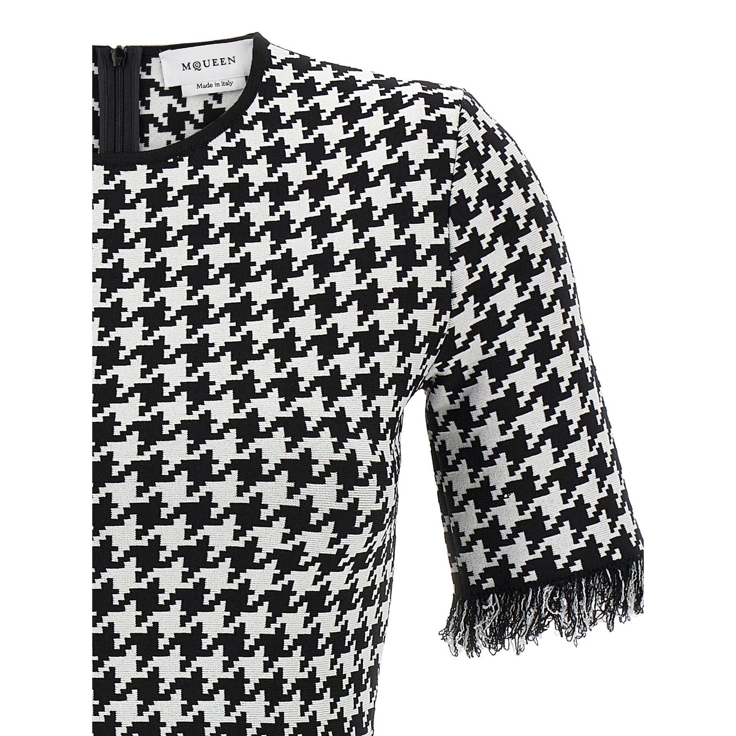 Alexander McQueen Bicolor Viscose Short Dress
