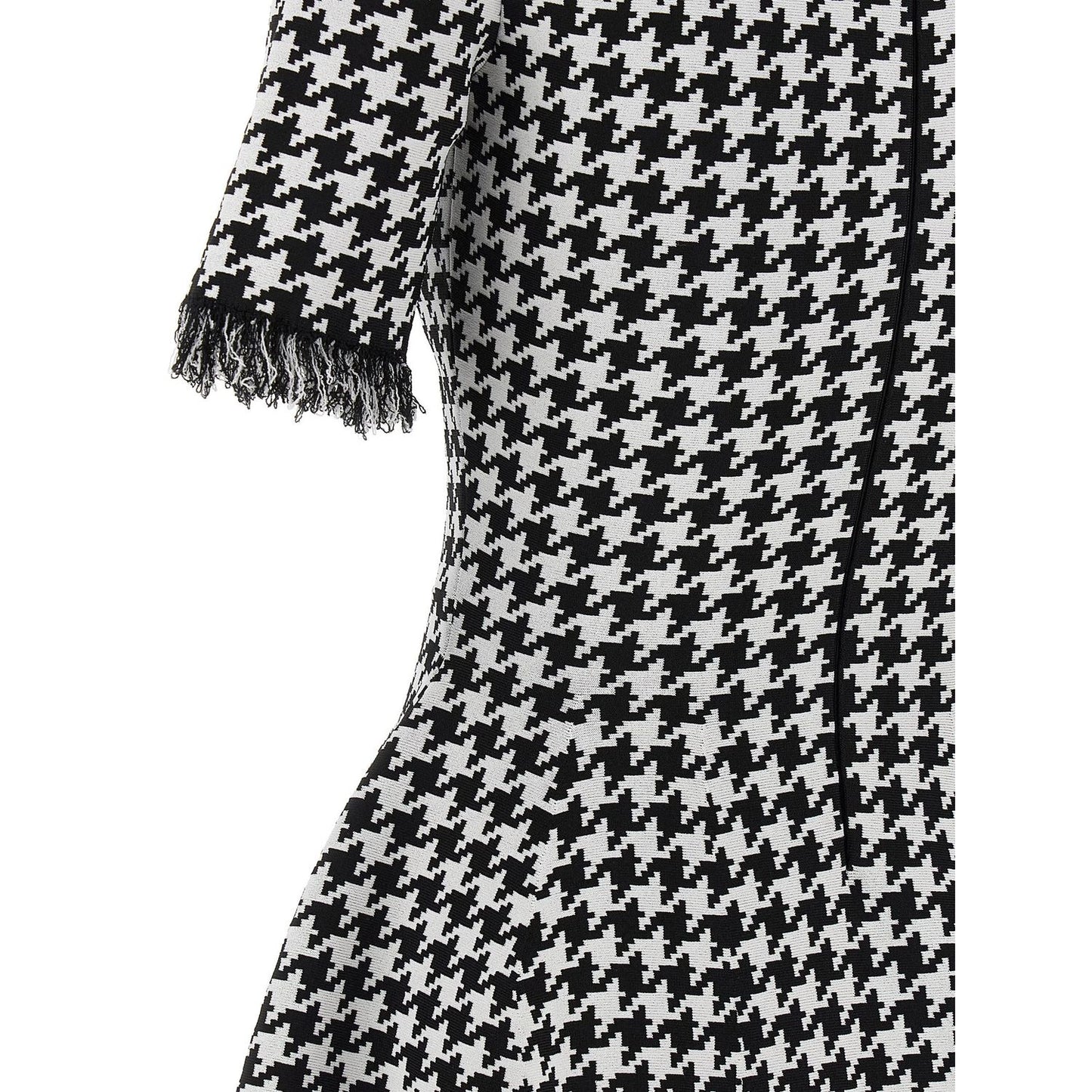 Alexander McQueen Bicolor Viscose Short Dress