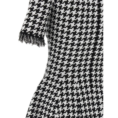 Alexander McQueen Bicolor Viscose Short Dress