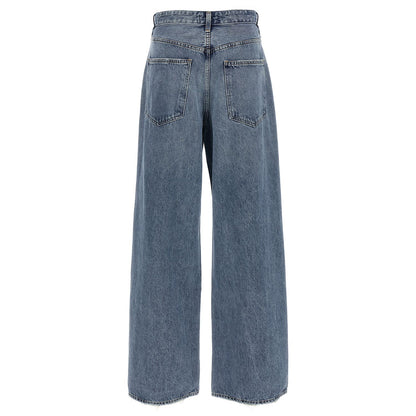 Agolde Blue Cotton Relaxed Fit Jeans