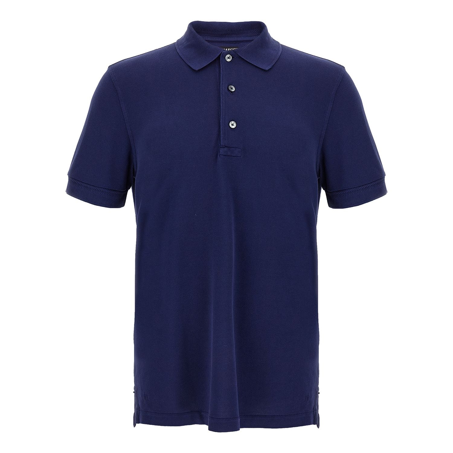 Tom Ford Blue Lyocell Polo Shirt