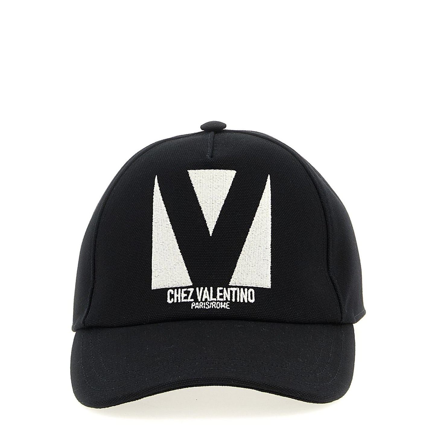 Valentino Garavani Black Cotton Cap (Baseball Hat)