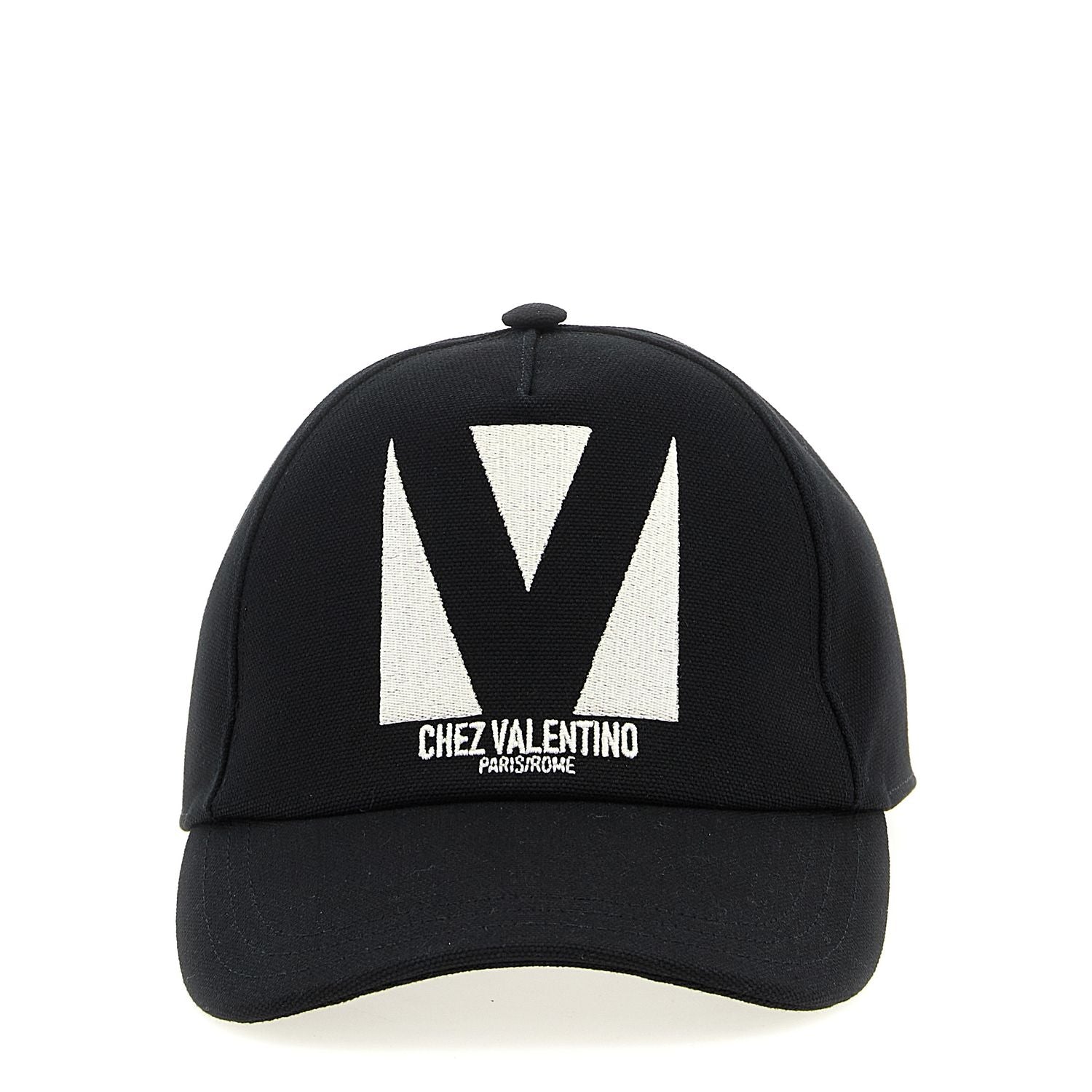 Valentino Garavani Black Cotton Cap (Baseball Hat)