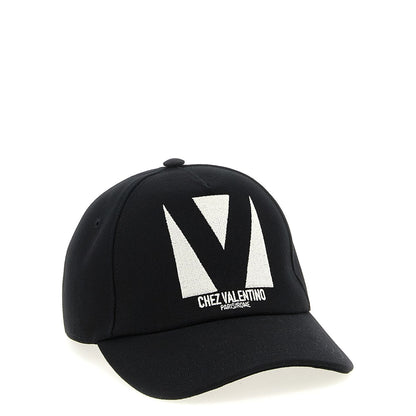 Valentino Garavani Black Cotton Cap (Baseball Hat)